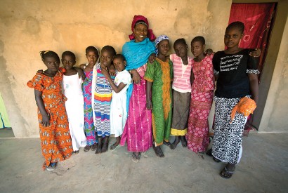 In Senegal, a community-based program teaches pre-teen and adolescent girls about nutrition and good hygiene. Picture courtesy of USAID.