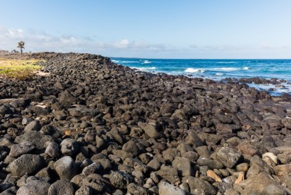 Coast of Santa Cruz Island, Galapagos Island, Ecuador. Wikimedia Commons. 