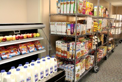 Eskenazi Health Center Pecar, located in a food desert, runs an onsite food pantry for patients and others in the community. Photo courtesy of Eskenazi Health. 