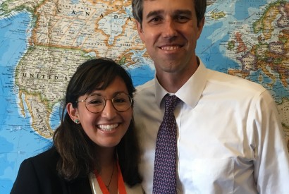 Cassie Davis and U.S. Rep. Beto O’Rourke of (D-Texas) on Lobby Day. Photo courtesy of Cassie Davis. 