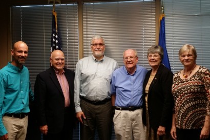 Ed Payne, second from left, with members of the Minnesota Bread Team during a meeting at the office of Sen. Amy Klobuchar (D-MN). 