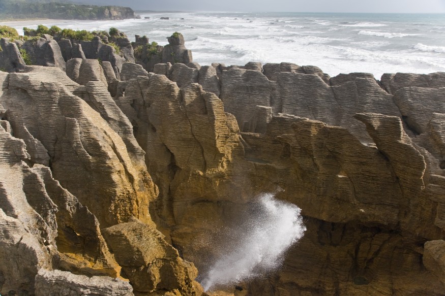 The Pancake Rocks in Punakaiki, New Zealand. Christian Mehlführer/Wikimedia Commons.